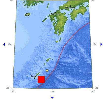 日本琉球群岛附近发生7.3级地震(图)