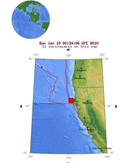 美国加州发生6.1级强烈地震(图)